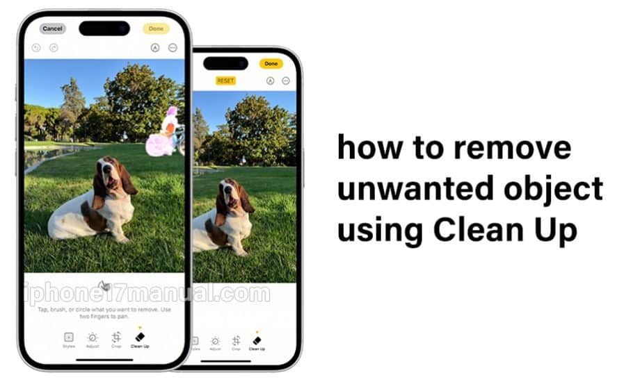 clean up photos on iphone 17